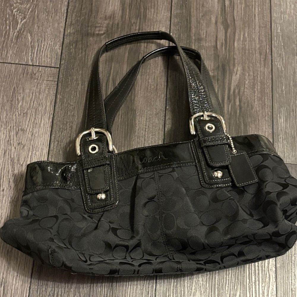 Coach Black Signature Shoulder Bag